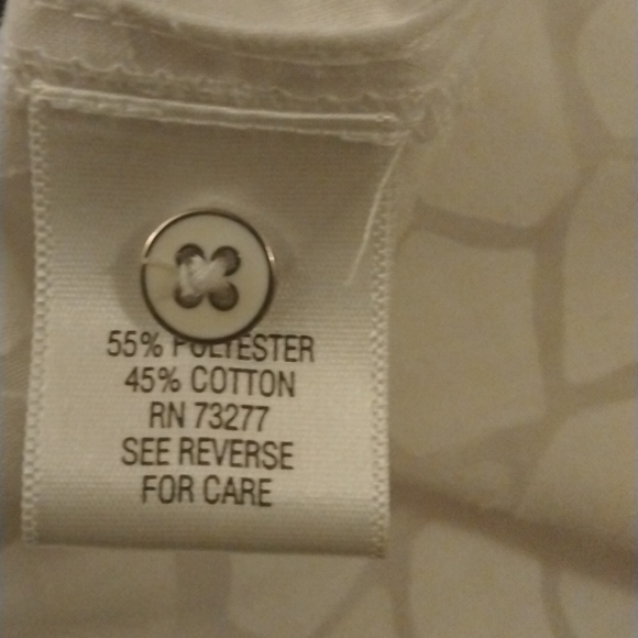 Ladies White Blouse long sleeve button up size large - Picture 4 of 5